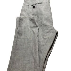 Vitale Barberis Canonico Italian Purewool S120 Gray Dress Pants - Herringbone